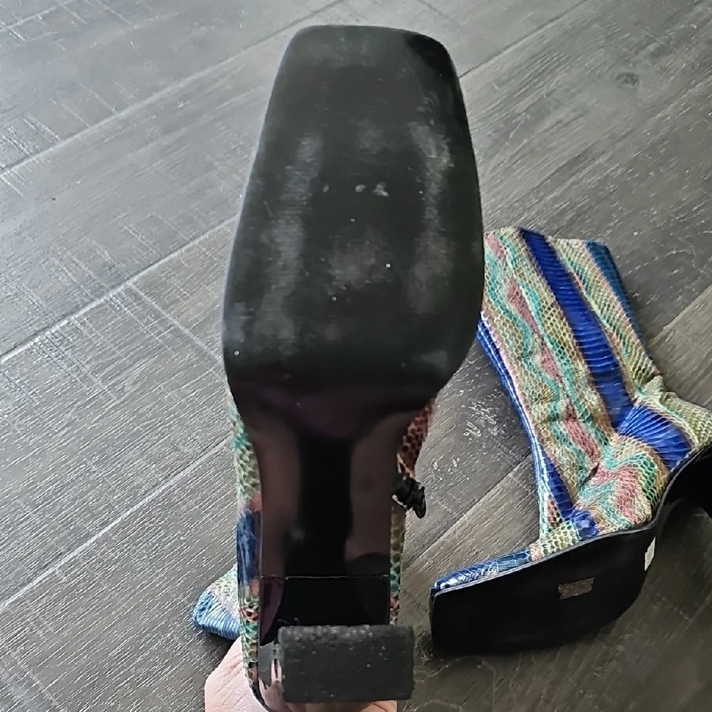 Colorful Striped Women's Boots - Picture 2 of 3